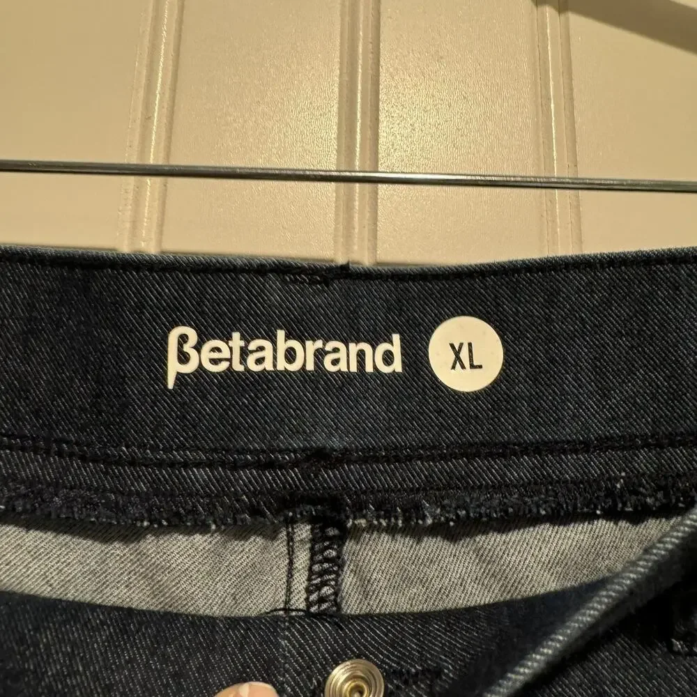 Betabrand Pull On Straight Leg Jeans Size XL